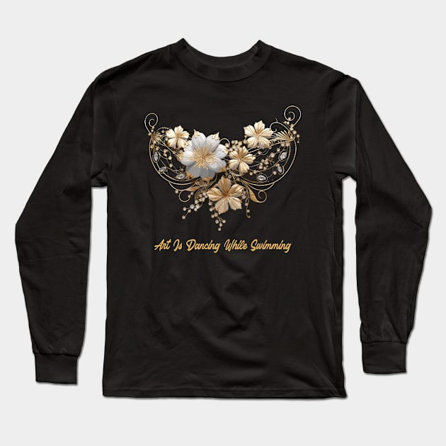 artistic swimming, synchronized swimming, golden dancers v10 Long Sleeve T-Shirt by H2Ovib3s